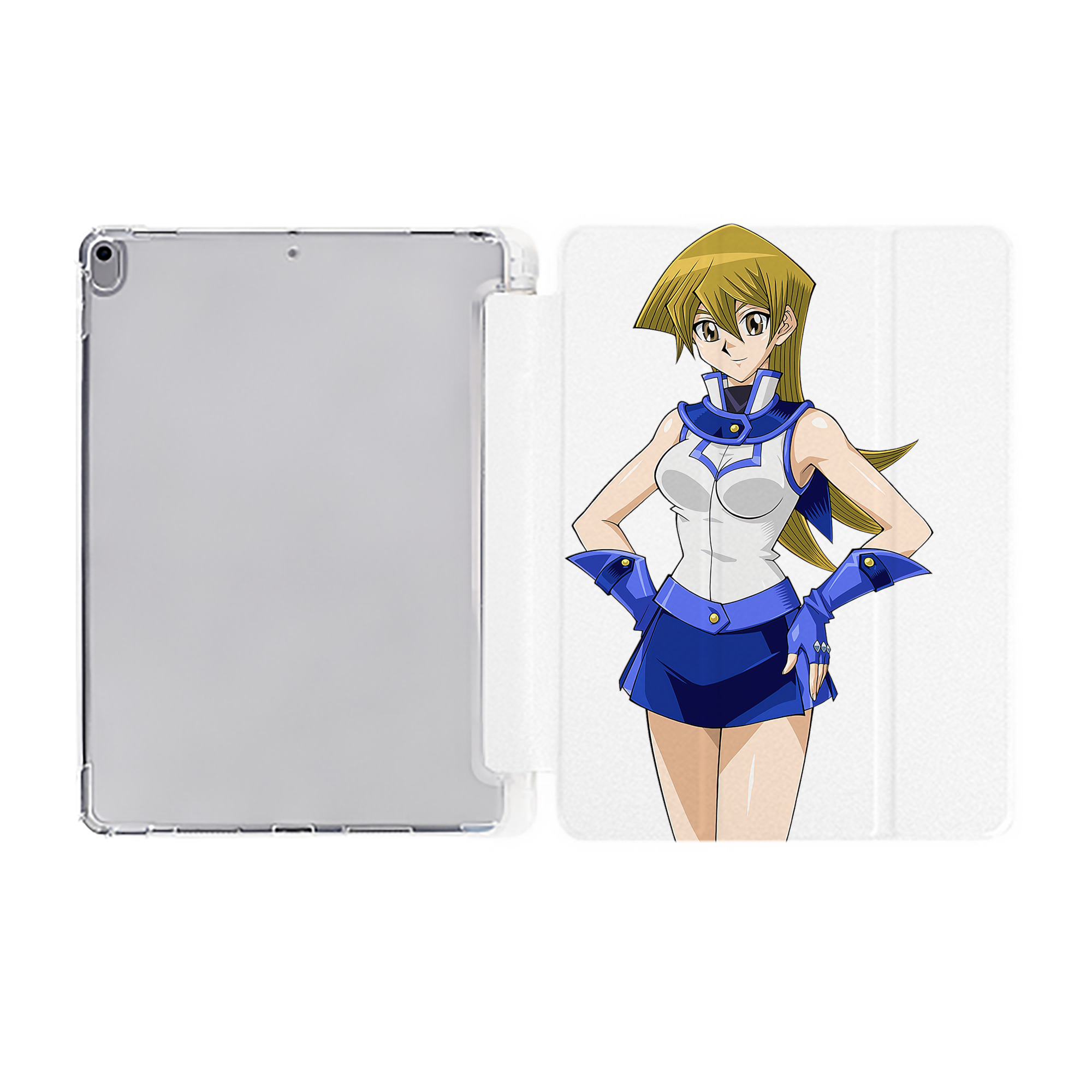 （画像用） 遊☆戯☆王 Yu-Gi-Oh! IPad ケース ペン収納付き 三つ折りスタンド PUレザー×シリコン 対応機種9.5/10.5/10.9インチ
